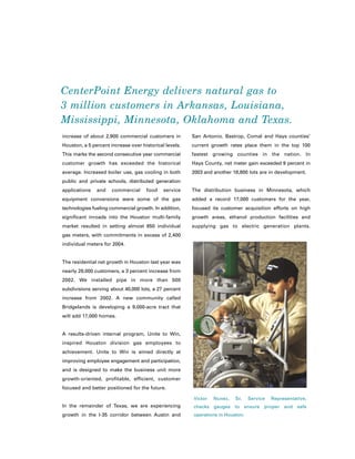 center- point energy annual reports 2003