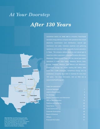 center- point energy annual reports 2003