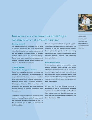 center- point energy annual reports 2003