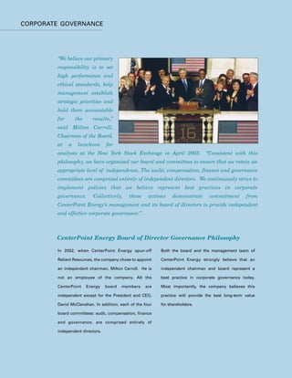 center- point energy annual reports 2003