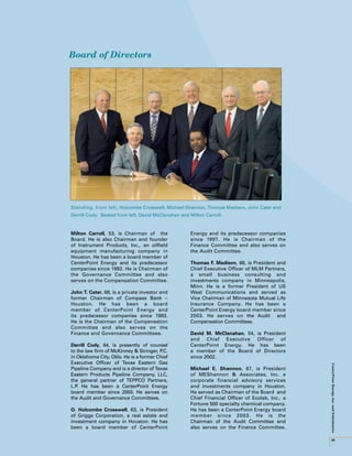 center- point energy annual reports 2003