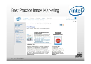 Best Practice Innov. Marketing




20.9.2012 Dr. Ute Hillmer
 