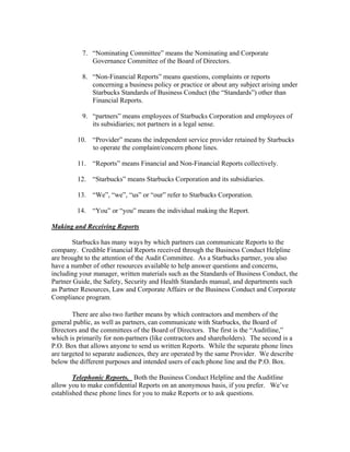 starbucks Concerns_or_Complaints_Procedure