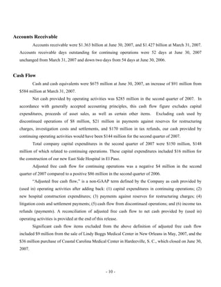 tenet healthcare Q207Release