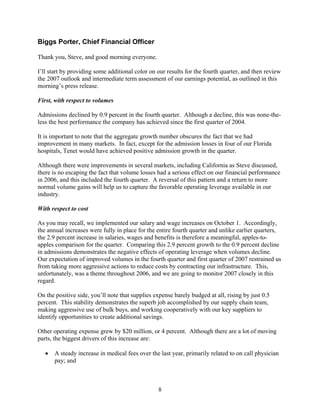 TenetQ406PreparedRemarks