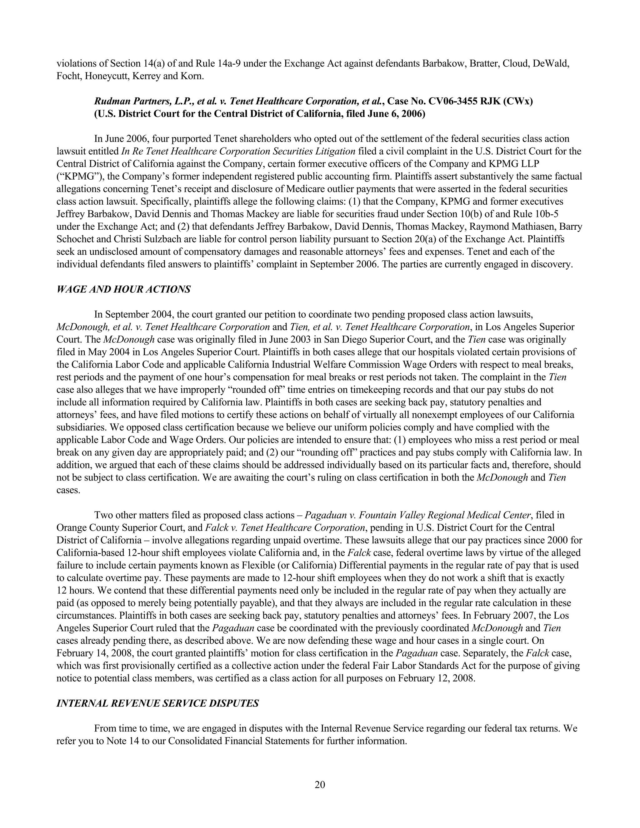 tenet healthcare CY0710KFINAL1