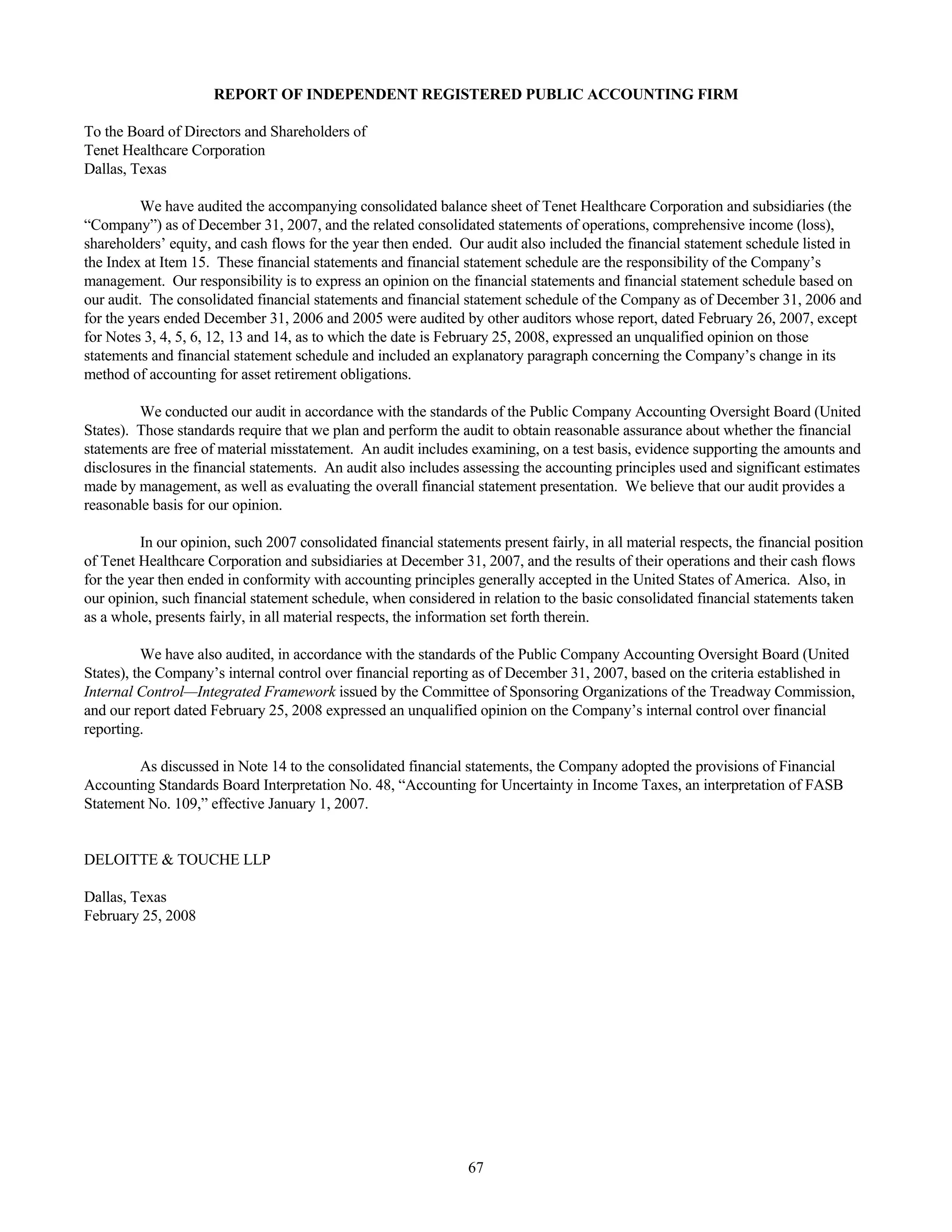 tenet healthcare CY0710KFINAL1