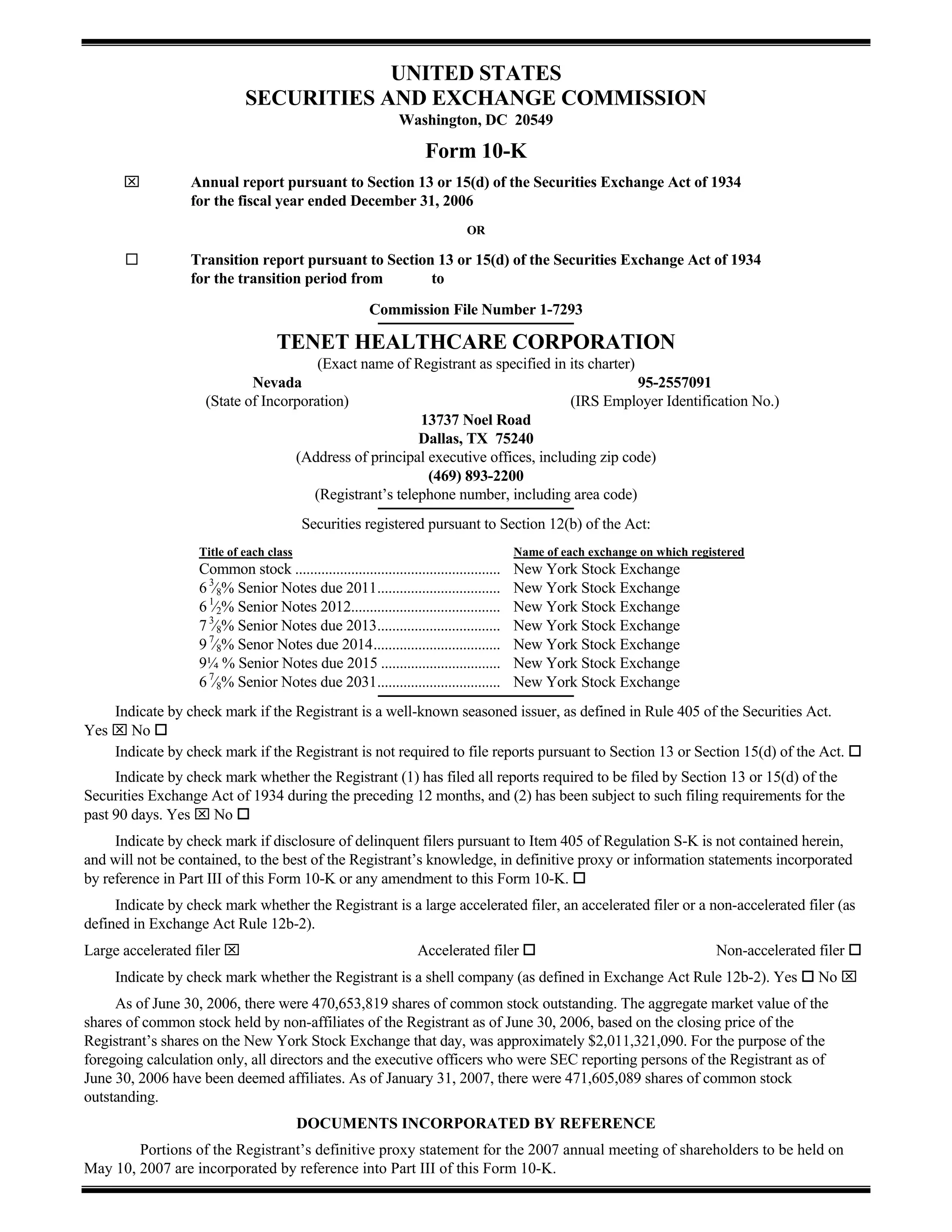 tenet healthcare CY0610KFINAL