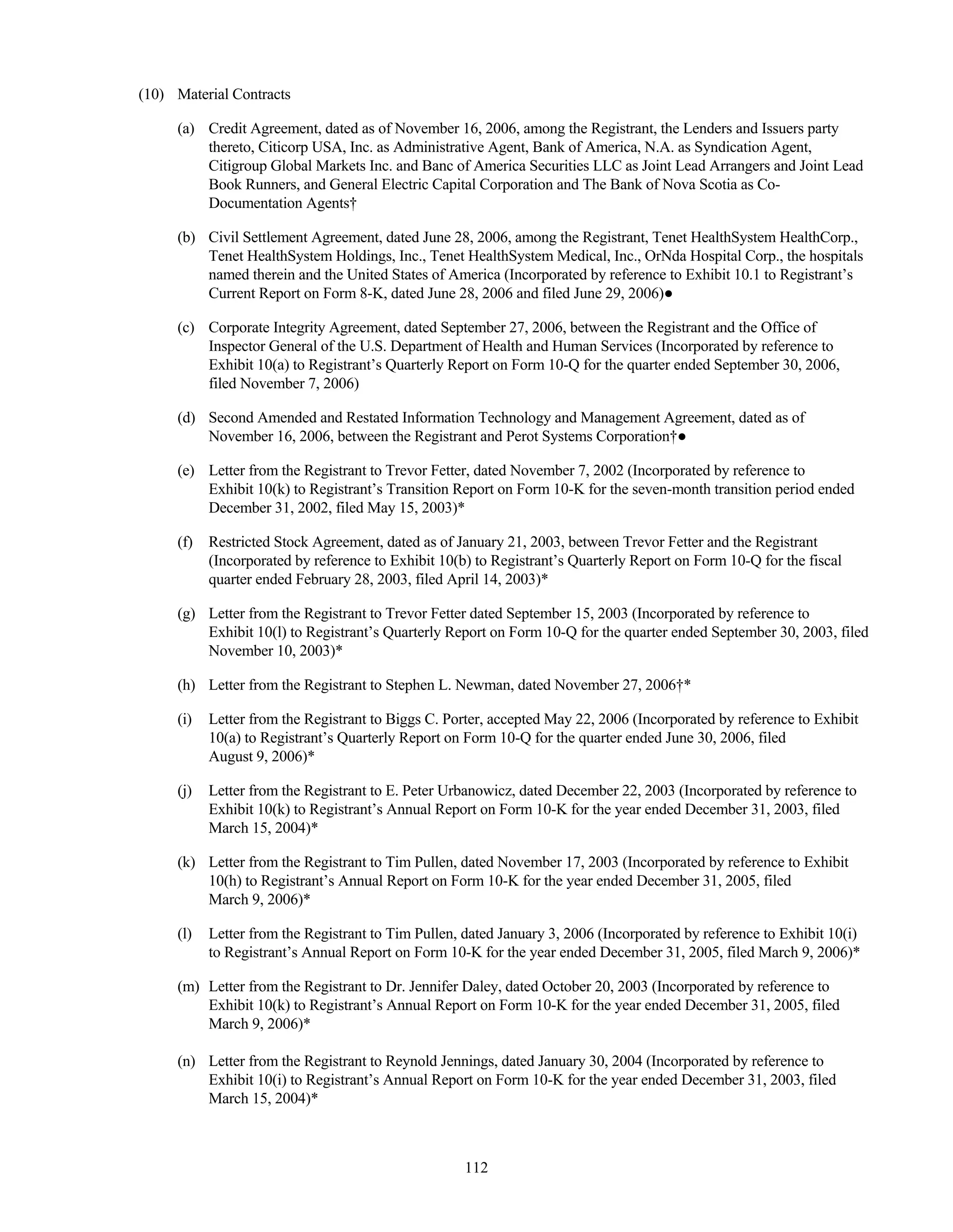 tenet healthcare CY0610KFINAL