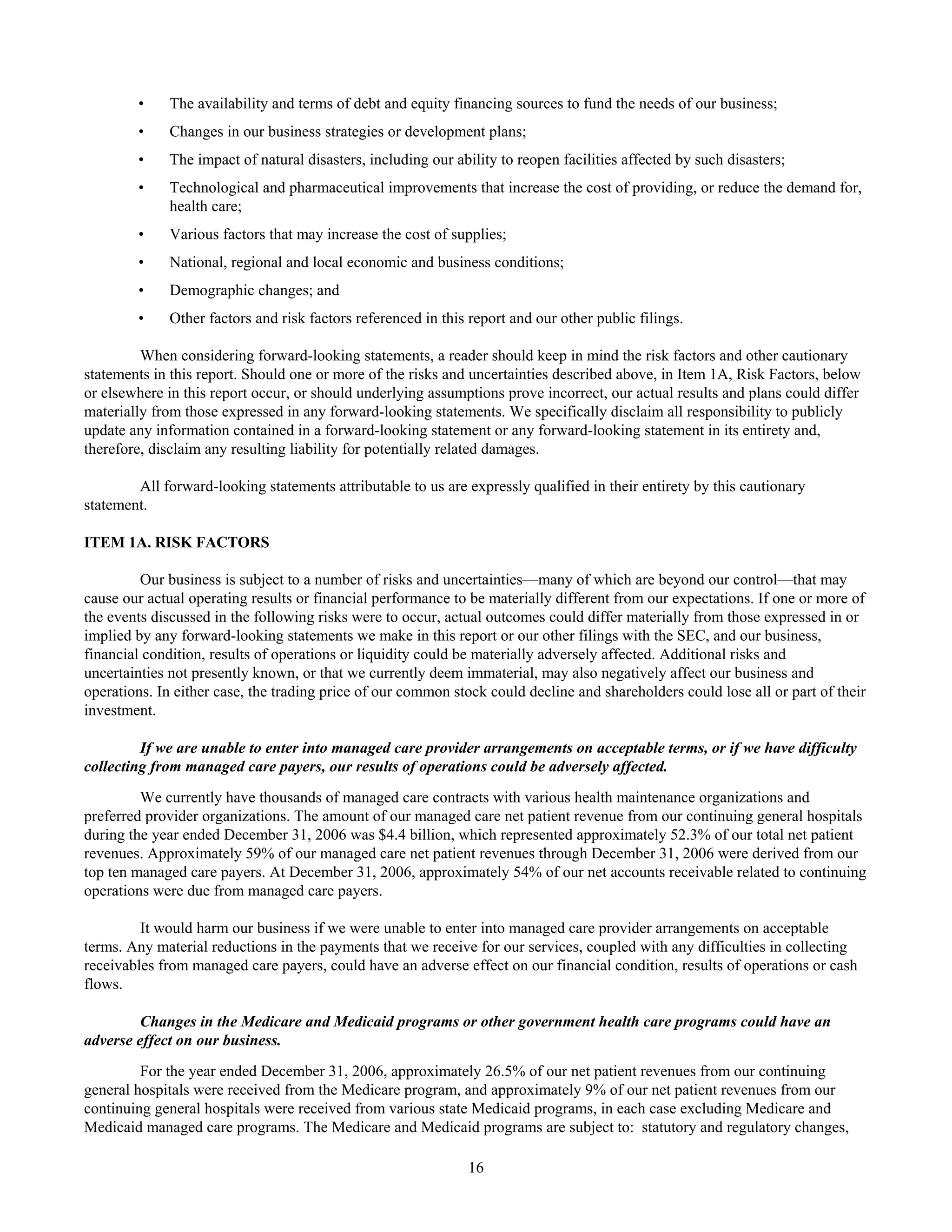 tenet healthcare CY0610KFINAL