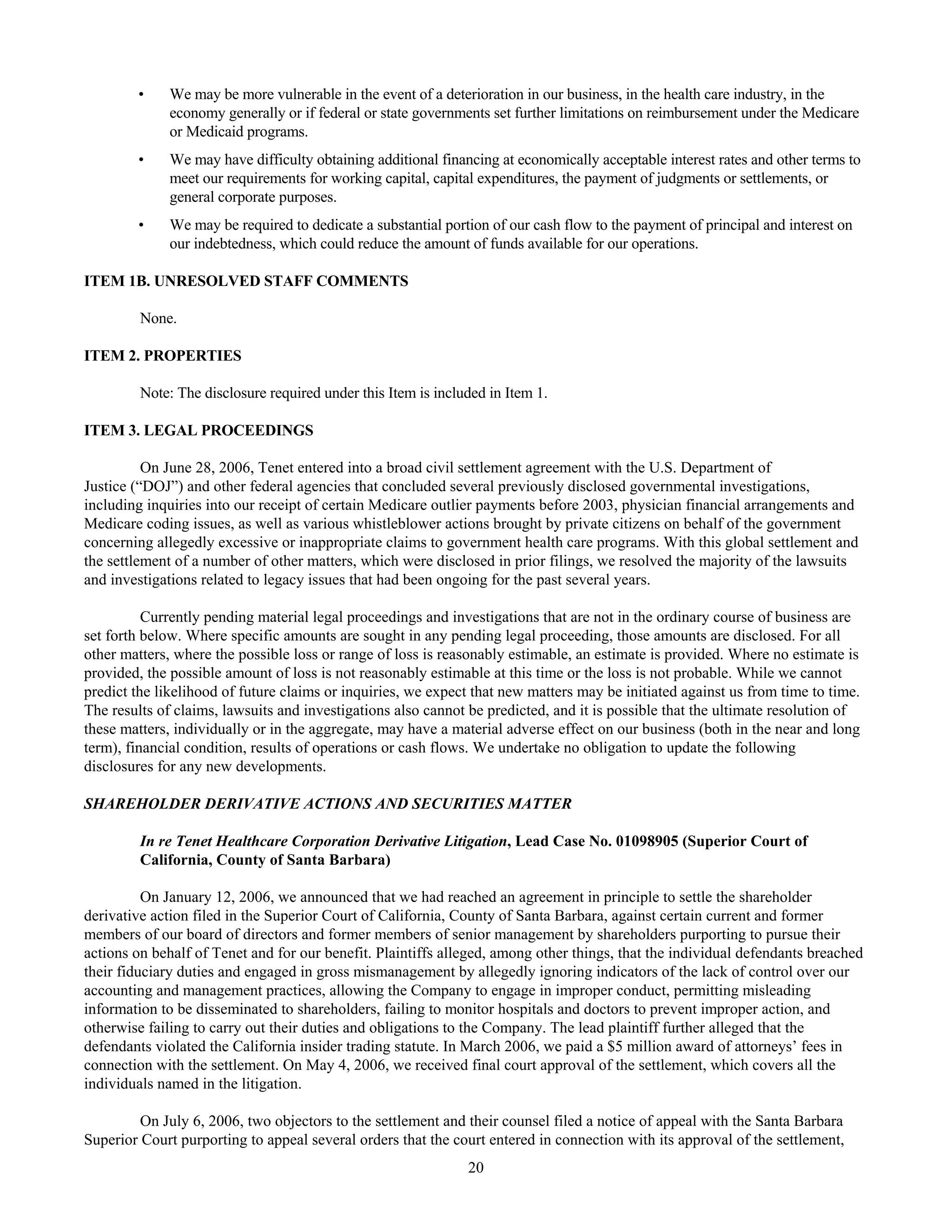 tenet healthcare CY0610KFINAL