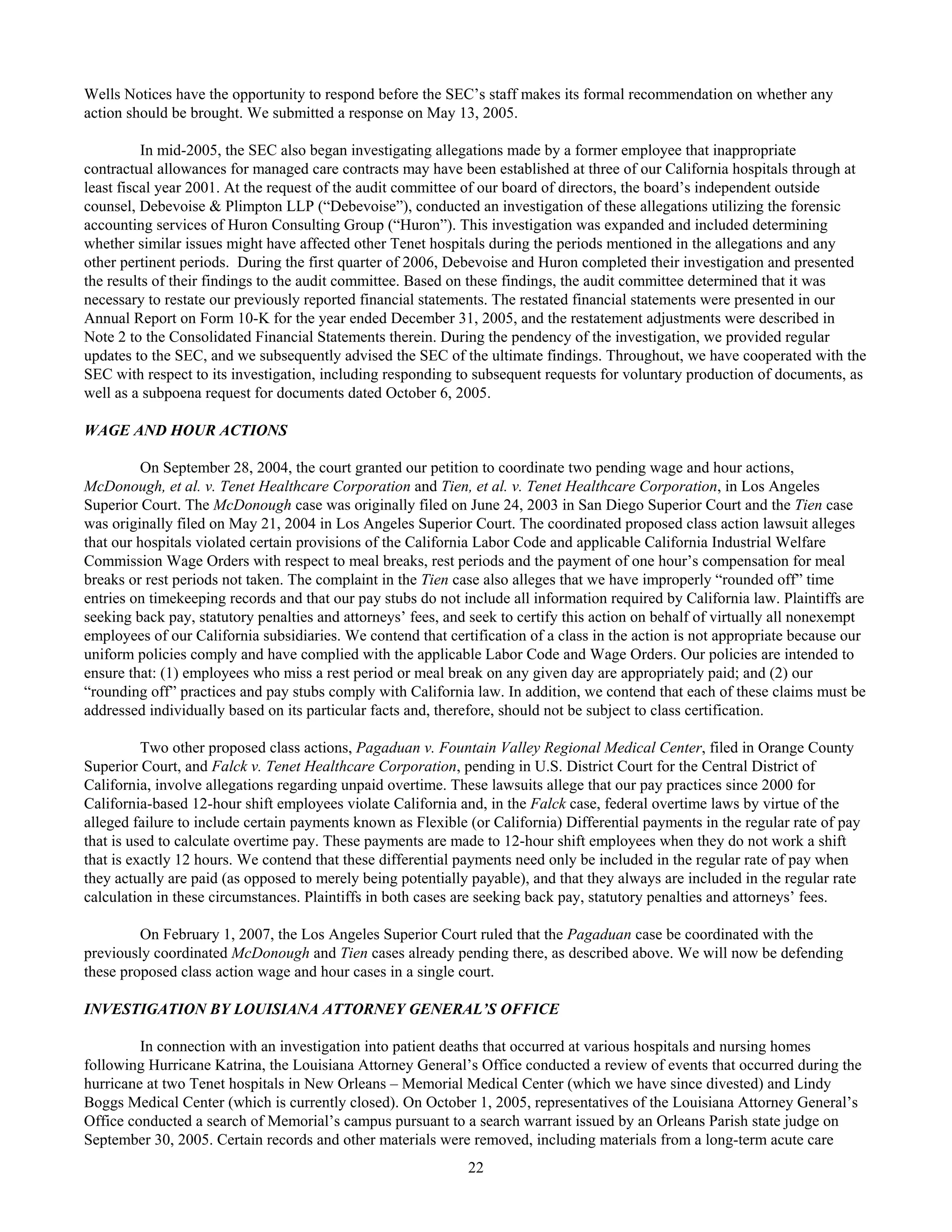 tenet healthcare CY0610KFINAL