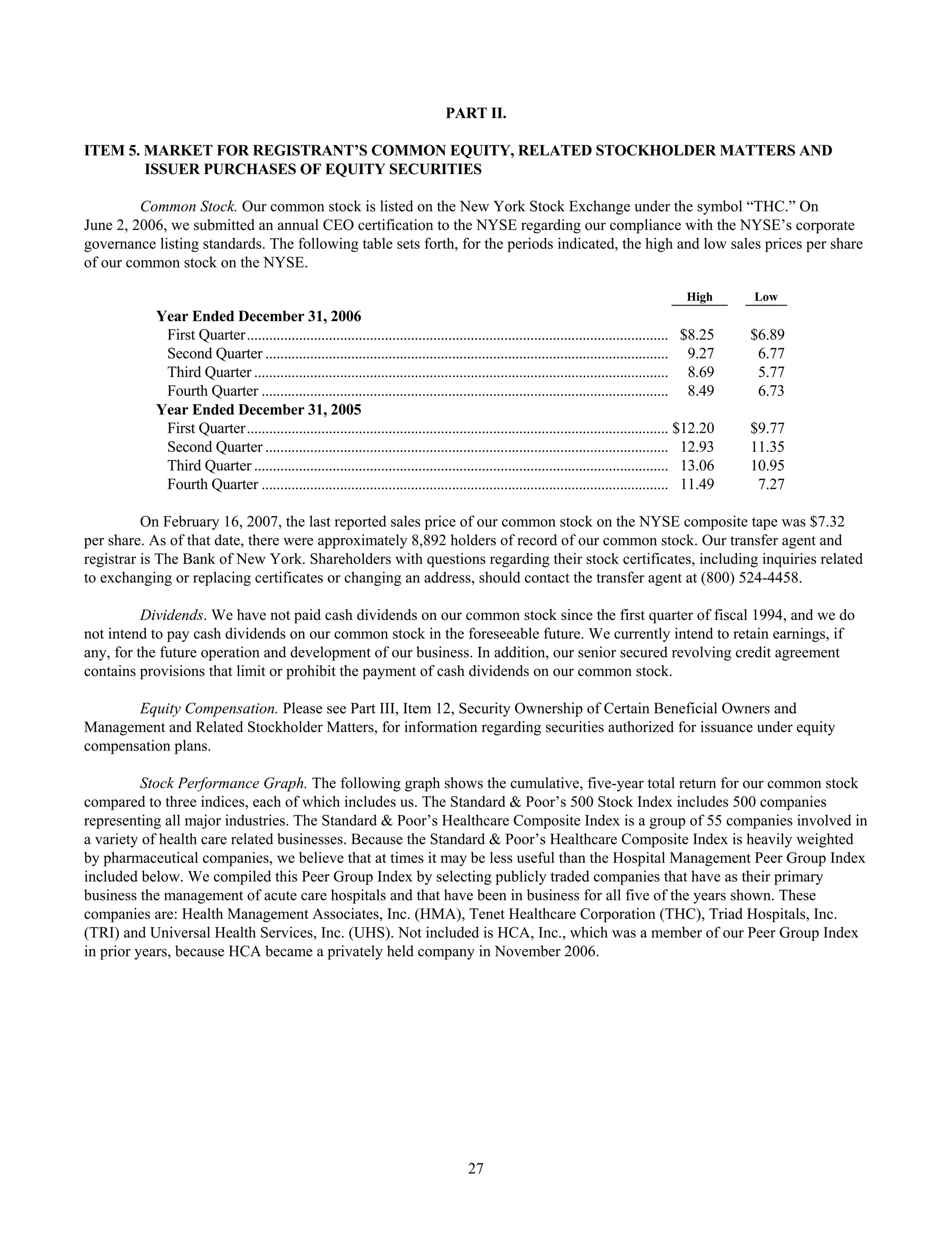 tenet healthcare CY0610KFINAL