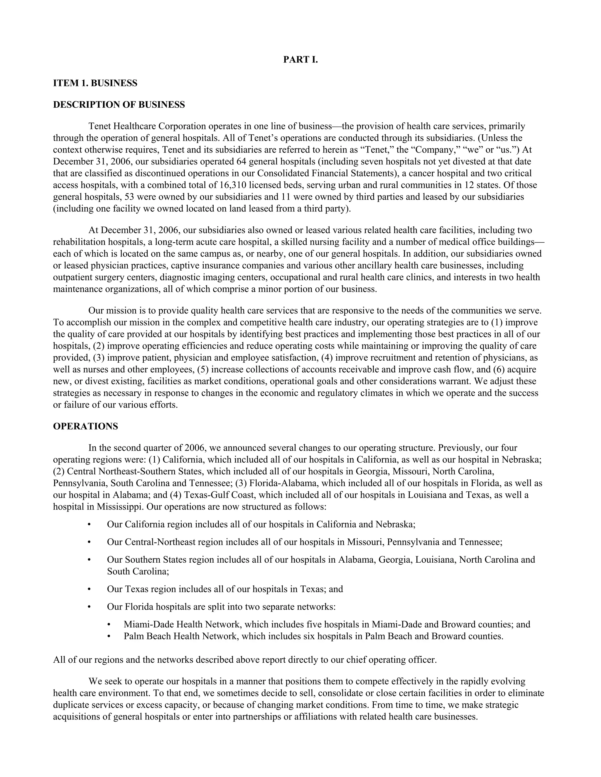 tenet healthcare CY0610KFINAL