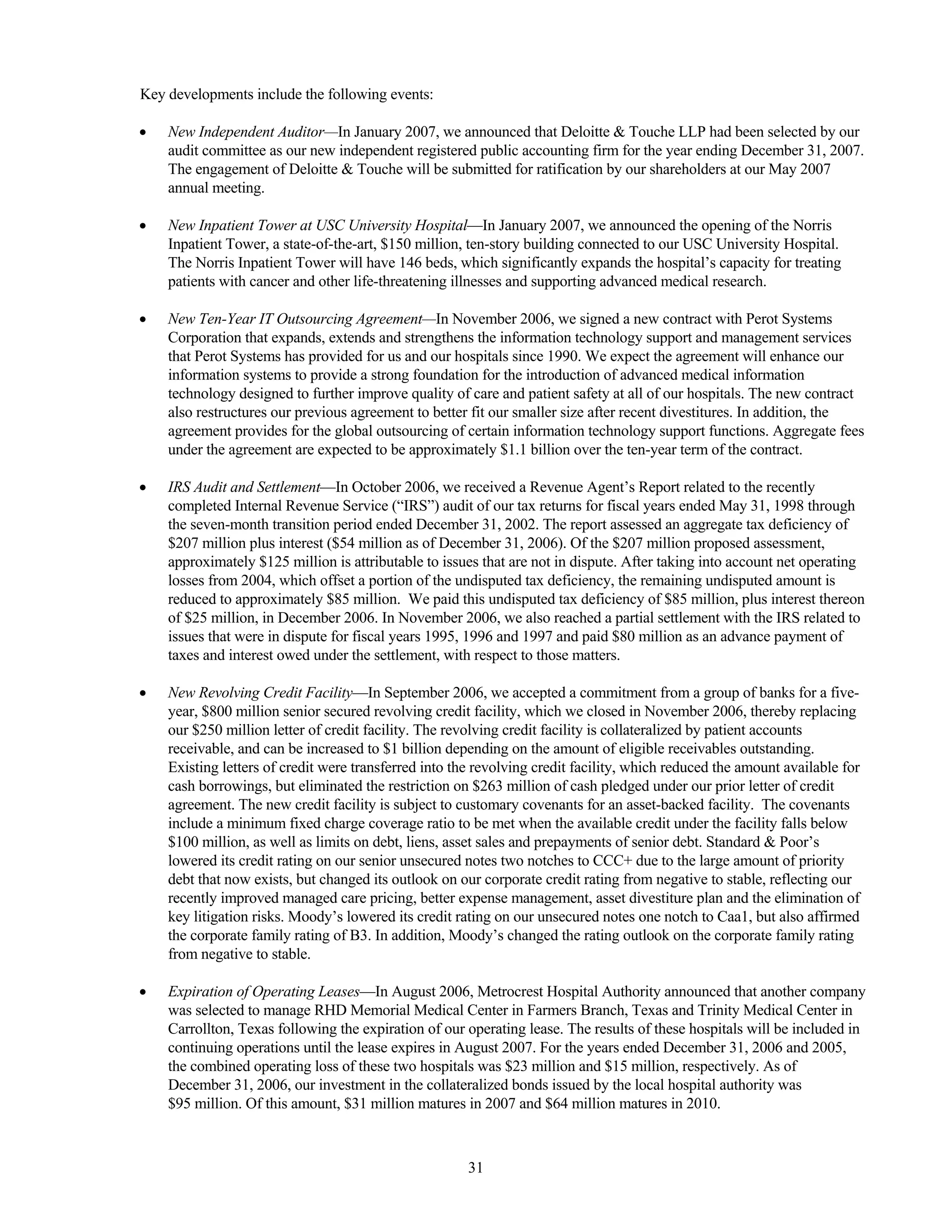 tenet healthcare CY0610KFINAL