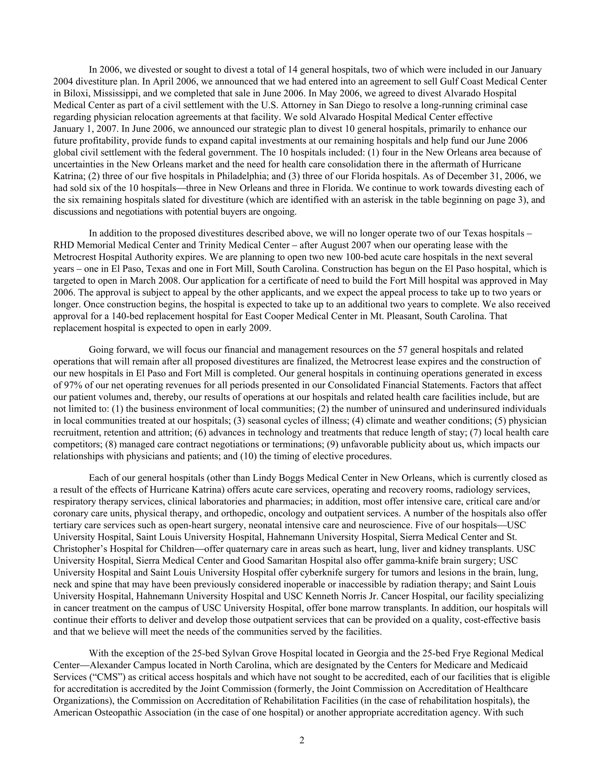 tenet healthcare CY0610KFINAL