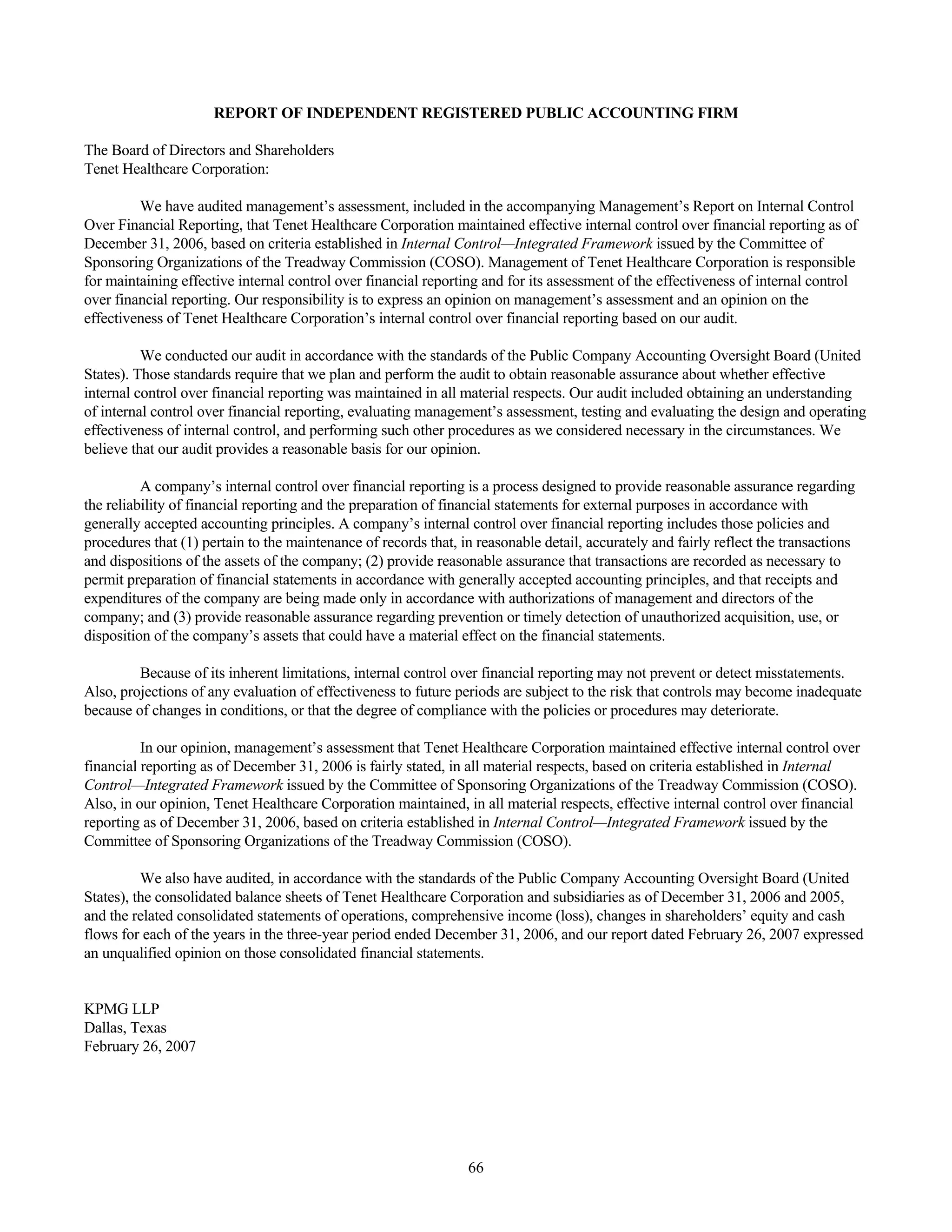 tenet healthcare CY0610KFINAL