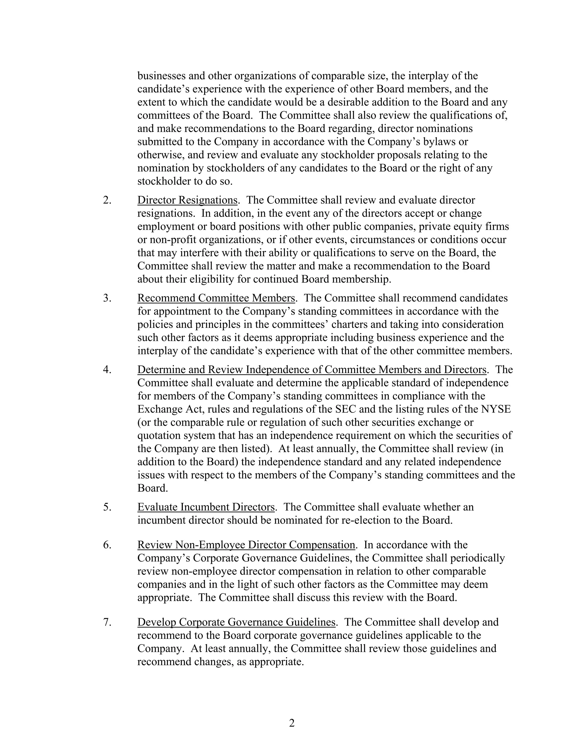 dana holdings NominatingCommitteeCharter_013108