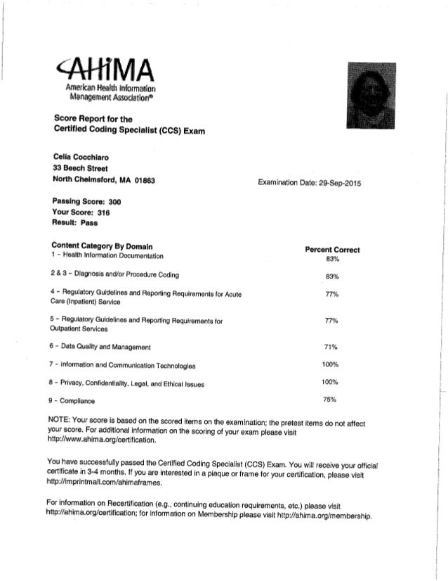 CCS exam results09292015