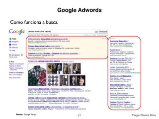 Google Adwords

Como funciona a busca.




  fonte: Google Varejo                    Tiago Flores Dias
                               21
 