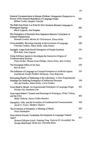 The Evolution Of Language Andrew D M Smith Marieke Schouwstra | PDF