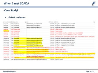 forensicinsight.org Page 18 / 21
When I met SCADA
Case Studyk
 detect malwares
 
