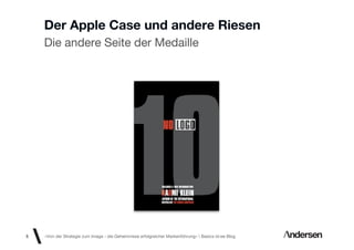 Der Apple Case und andere Riesen
    Die andere Seite der Medaille




5   «Von der Strategie zum Image - die Geheimnisse erfolgreicher Markenführung»  Basics id-ee Blog
 