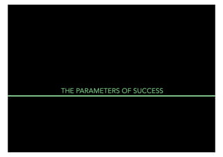 THE PARAMETERS OF SUCCESS

THE MAIN 6

 