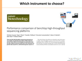 Updated: New High Throughput Sequencing technologies at the Norwegian ...