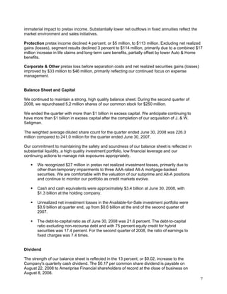 ameriprise 2Q08_Release