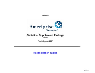 ameriprise 4Q07_Supplement