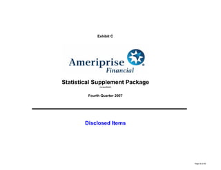 ameriprise 4Q07_Supplement