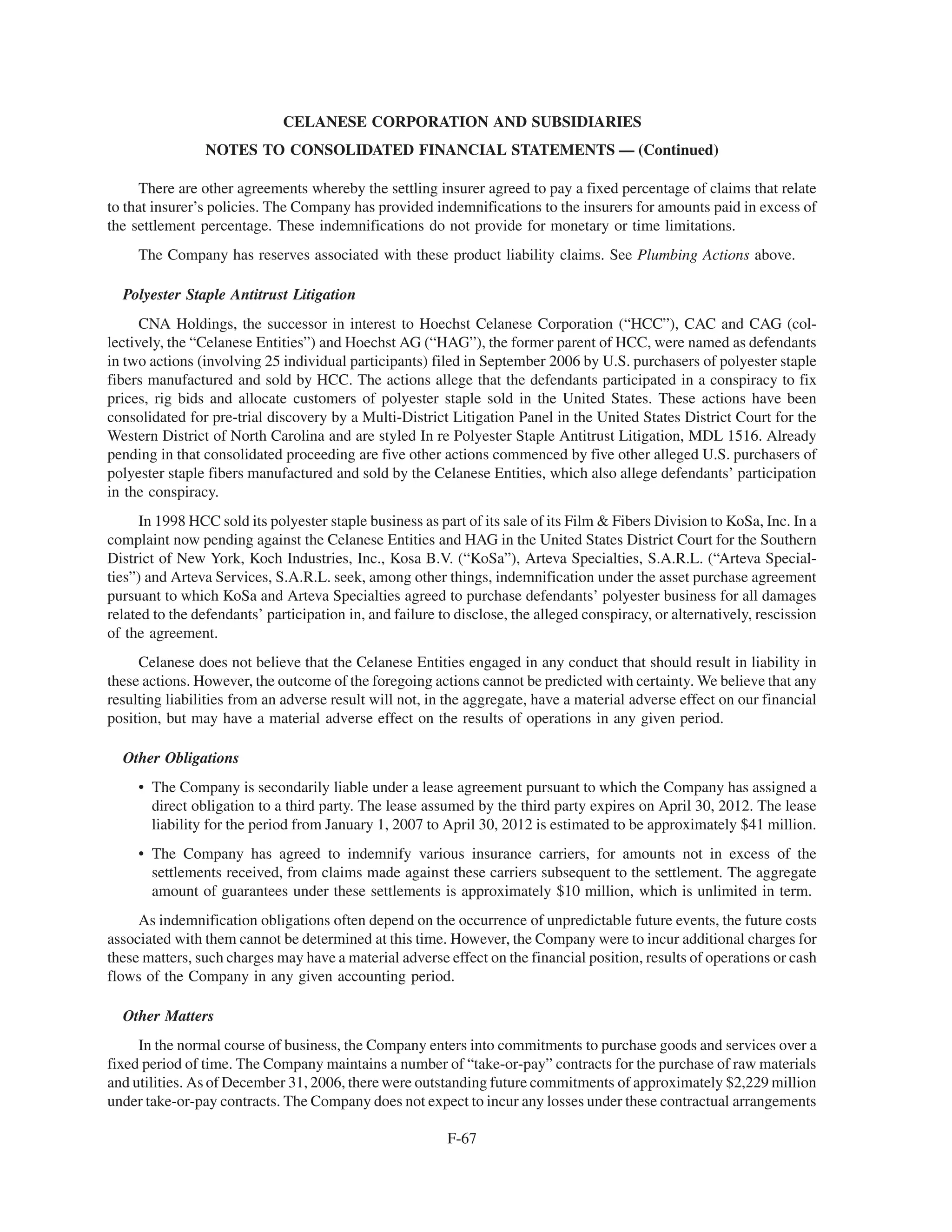 celanese 10-k-2006