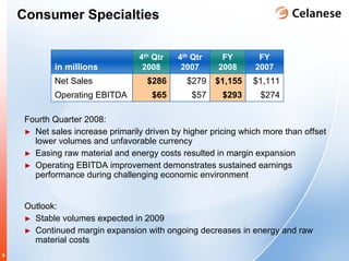celanese q4_2008_earnings_presentation