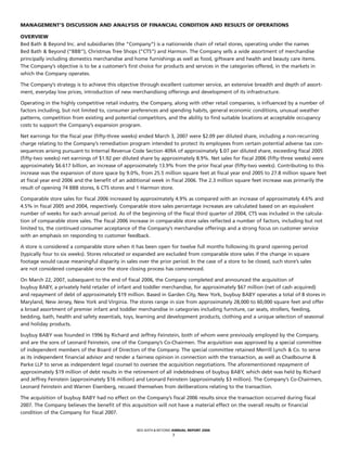 bed bath&beyond AnnualReport2006