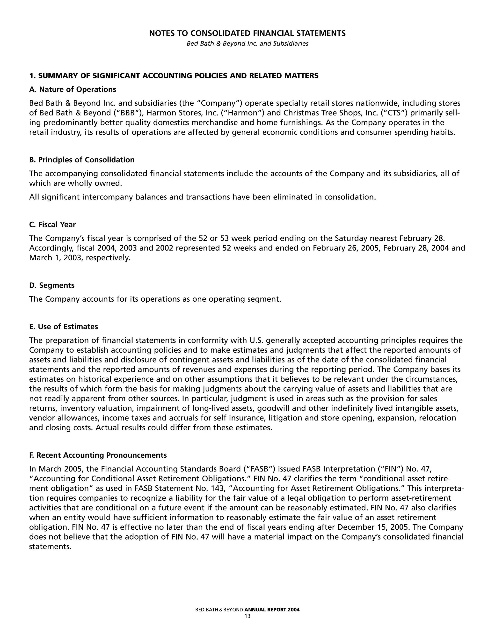 bed bath&beyond 2004ar