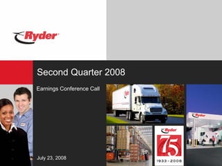 Second Quarter 2008
Earnings Conference Call




July 23, 2008
 