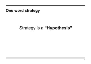 What is Strategy - Thinking like a Strategist
