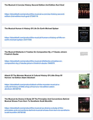 The Musical A Research And Information Guide Routledge Music ...