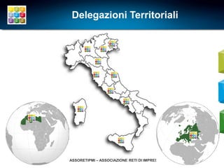 Delegazioni Territoriali




ASSORETIPMI – ASSOCIAZIONE RETI DI IMPRESE PMI   26
 