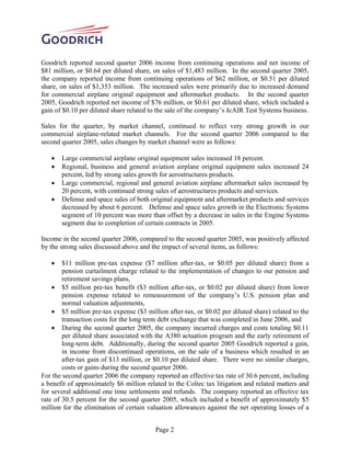 goodrich  2Q_06_EarningsRelease