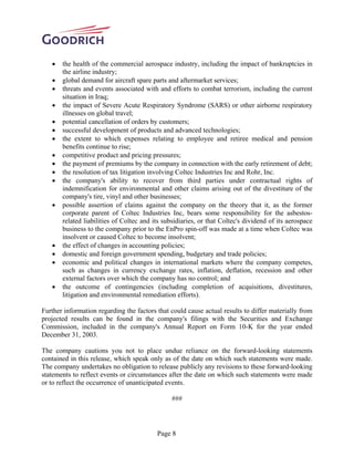 goodrich  10262004EarningsRelease