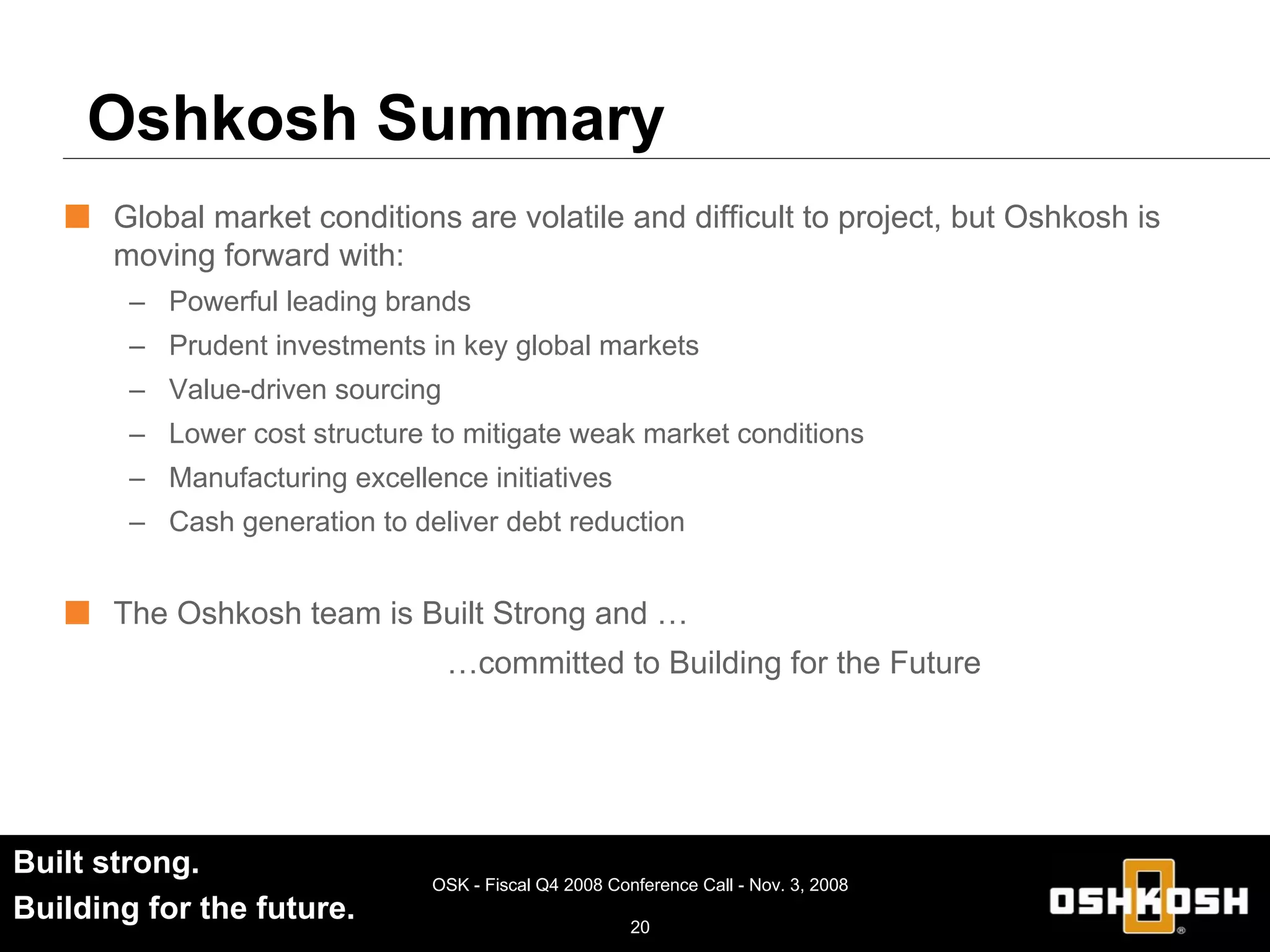 oshkosh OSK_Q4_2008_Earnings_Release_Slides