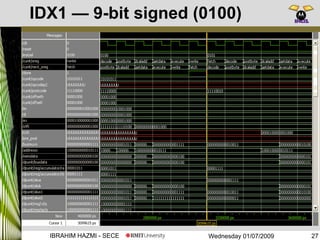 Wednesday 01/07/2009IBRAHIM HAZMI - SECE
IDX1 — 9-bit signed (0100)
27
 