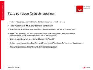 Beispiele von SEO-LandingpagesSuchmaschinenoptimierung