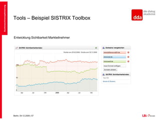 Tools – Beispiel SISTRIX ToolboxEntwicklung Sichtbarkeit Universal SearchSuchmaschinenoptimierung