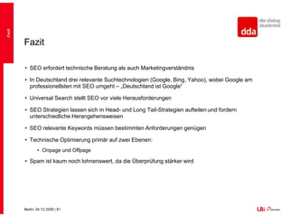 Fazit8. Zusammenfassung und Fazit