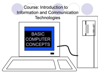 BASIC
COMPUTER
CONCEPTS
Course: Introduction to
Information and Communication
Technologies
 