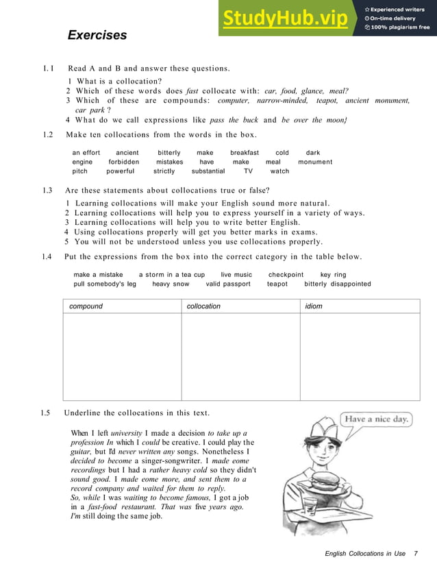 120 English Collocations.pdf | Chemistry | Science