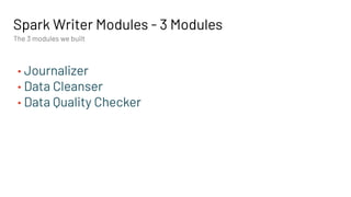 Modularized ETL Writing with Apache Spark | PDF